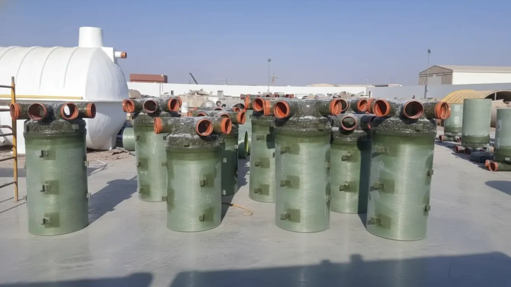 GRP manhole bench liners used in wastewater and drainage systems