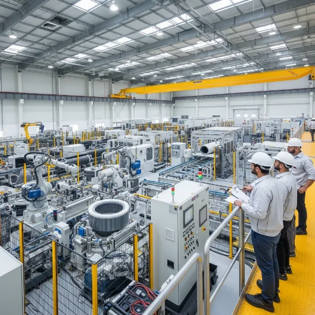 Industrial manufacturing facility in the UAE producing composite pipes