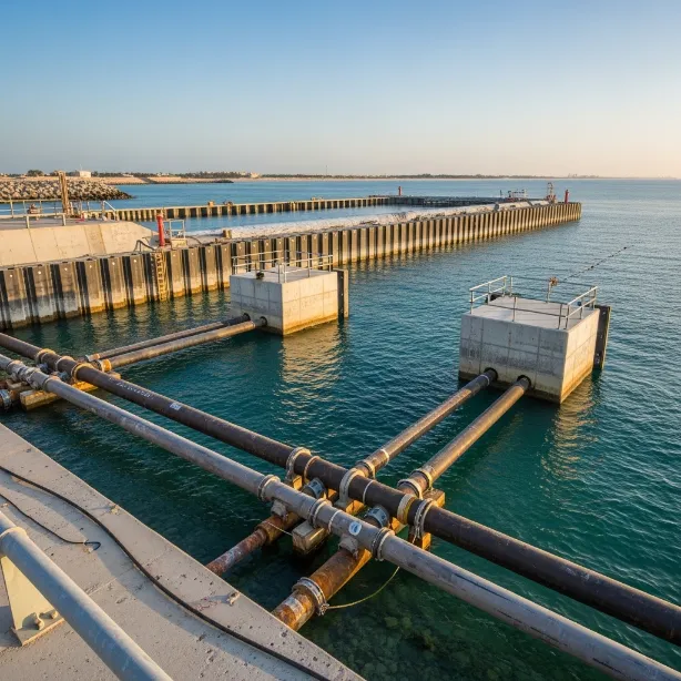 Marine and coastal infrastructure in the UAE using composite pipelines